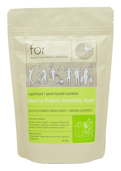 Matcha Protein Smoothie Bowl - QUICK & SUSTAINED ENERGY BOOST / NATURAL GOODNESS