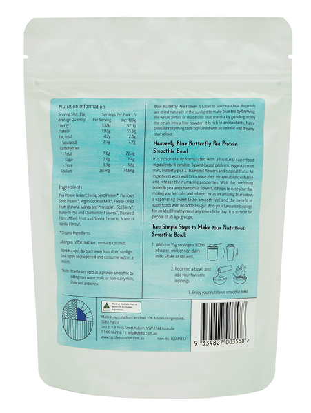 Heavenly Blue Protein Smoothie Bowl 175g - SOOTHING / NOURISHING / NATURAL GOODNESS