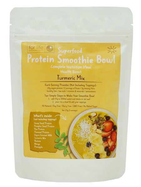 Turmeric Protein Smoothie Bowl - HEALTH BOOST / NATURAL GOODNESS