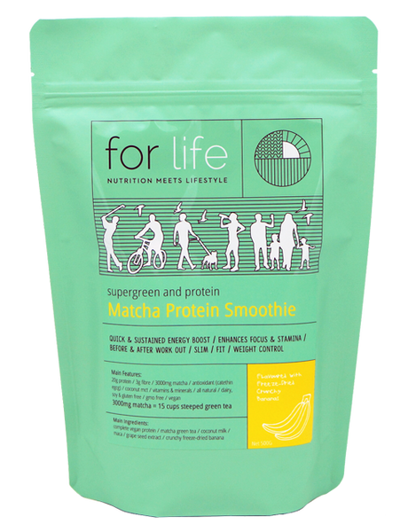 Supergreen Matcha Protein Smoothie Freeze Dried Banana
