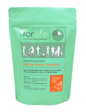 Supergreen Matcha Protein Smoothie with Freeze Dried Mango