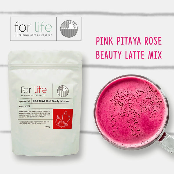 Pink Pitaya Rose Beauty Latte Mix